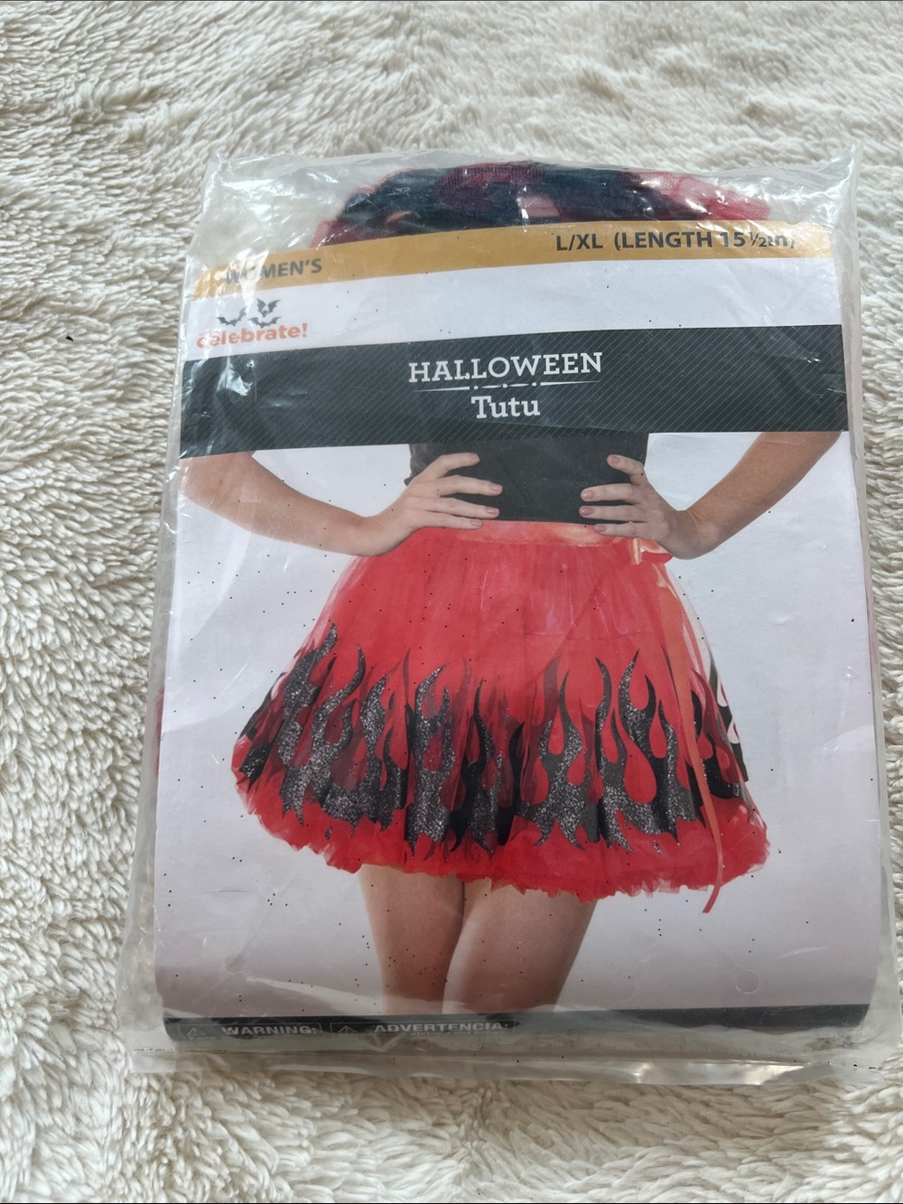 Women's Way To Celebrate Halloween Red Tutu Skirt Costume Size L/XL 15 1/2”
